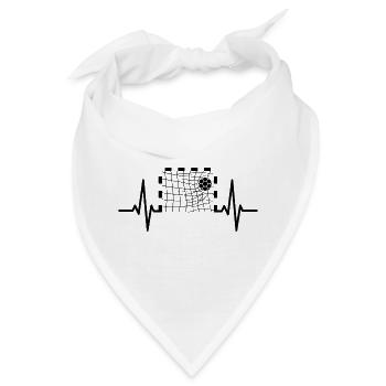 Handball Herzschlag Shirt – Tor im Puls - Bandana - Weiß - Vorne