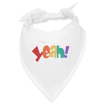 Bunte Yeah Typografie Design - Bandana - Weiß - Vorne
