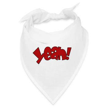 Yeah! Knallrot Ausdruck - Bandana - Weiß - Vorne