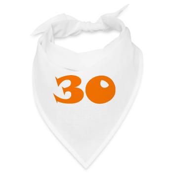 30. 30 JAHRE. 30-JÄHRIGES JUBILÄUM. 30-JÄHRIGES JUBILÄUM. - Bandana - Weiß - Vorne