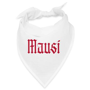 mausi / gothik stil (rot) - Bandana - Weiß - Vorne