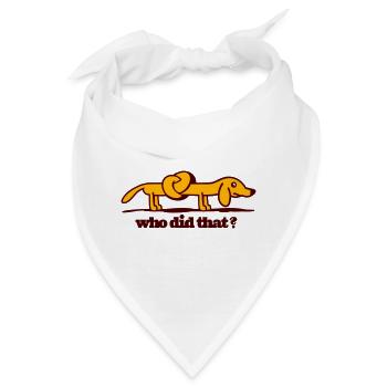 angry doggy - Bandana - Weiß - Vorne