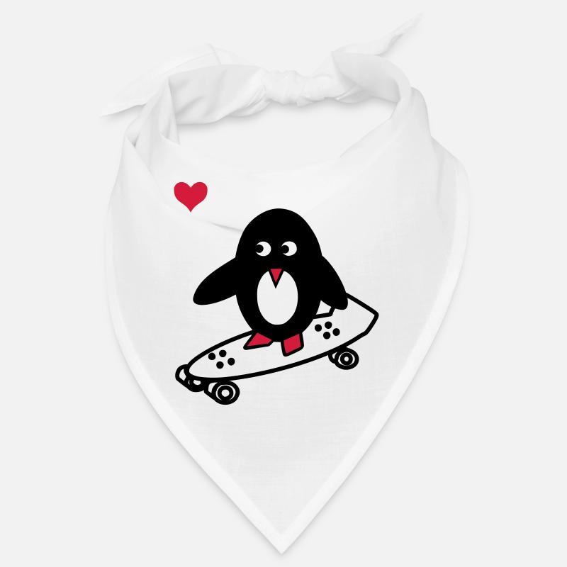 pingouin avec le skate-board Bandana