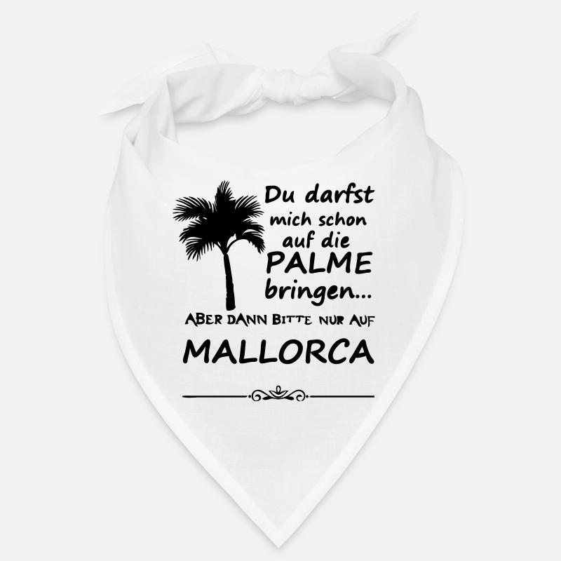 Palme auf Mallorca Urlaub Spruch Geschenk - Bandana - Weiß