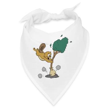 biber beaver flannelette animal tiere9 - Bandana - Weiß - Vorne