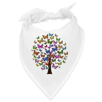 baum tree baumstamm wald forest woods77 - Bandana - Weiß - Vorne