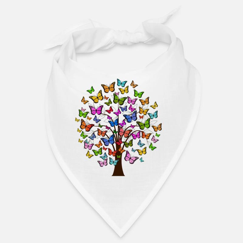 baum tree baumstamm wald forest woods77 - Bandana - Weiß