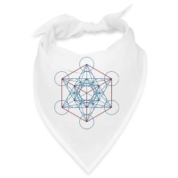 METATRONS WÜRFEL - blau rot - Bandana - Weiß - Vorne