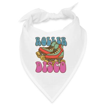 Rollschuhe Roller Disco Skater Retro Geschenk - Bandana - Weiß - Vorne