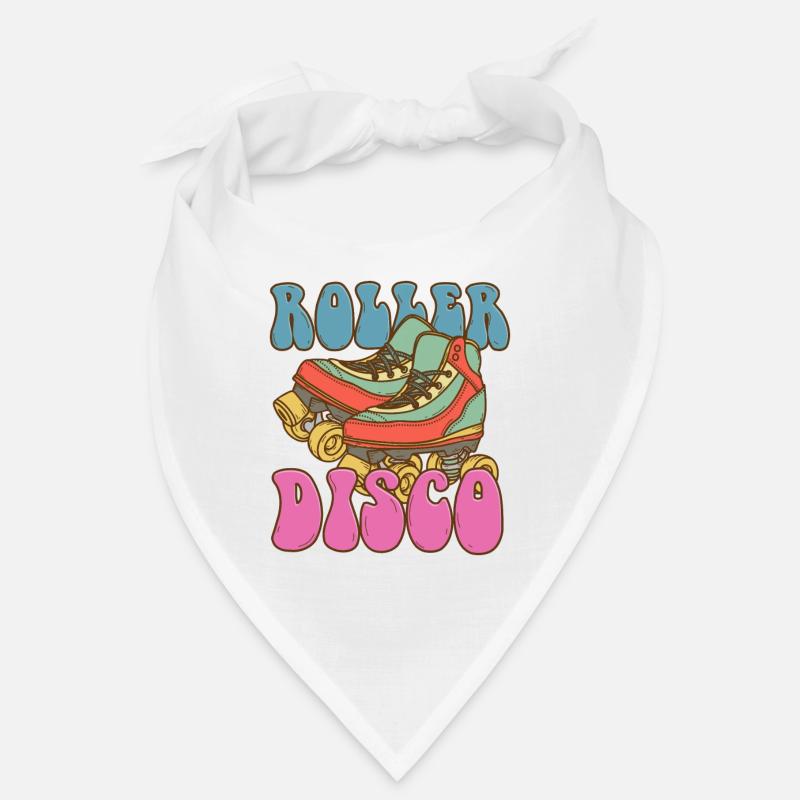 Rollschuhe Roller Disco Skater Retro Geschenk - Bandana - Weiß