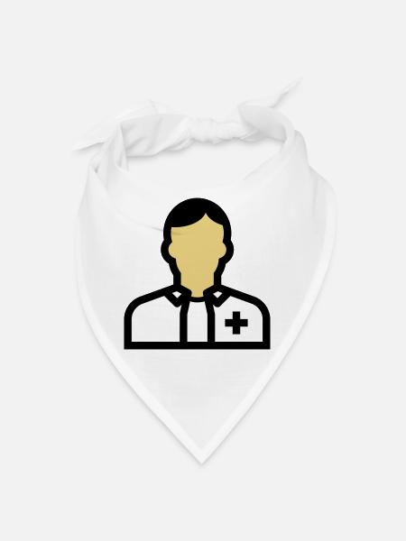 Nursing staff, nurse, carer, doctor, - Bandana - white