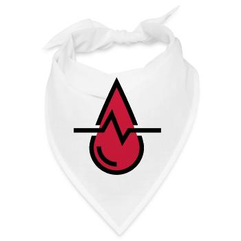 Blutdruck Blut, Blutstropfen - Bandana - Weiß - Vorne