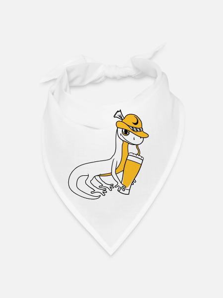 lézard bière bavière alcool à boire pa - Bandana - blanc - Devant