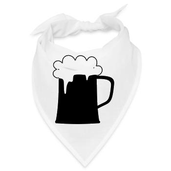Bierkrug - Bandana - Weiß - Vorne