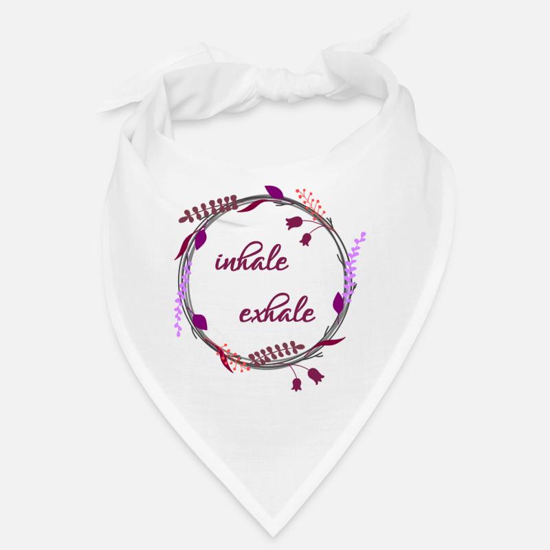 Inhale... Exhale... - Bandana - Weiß