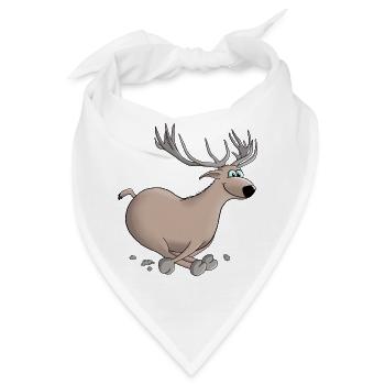 Hirsch - Hirsch - Hirsch - Bandana - Weiß - Vorne