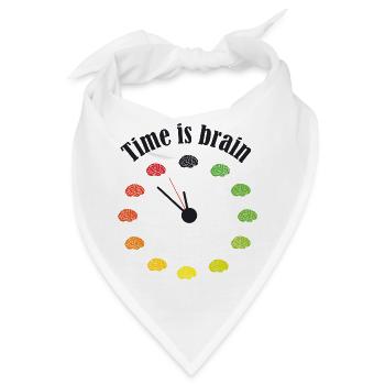 Time is brain - Bandana - Weiß - Vorne