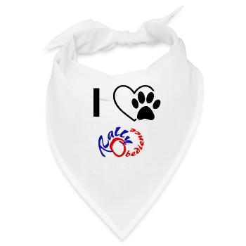 Ich liebe Rallye Obedience - Bandana - Weiß - Vorne