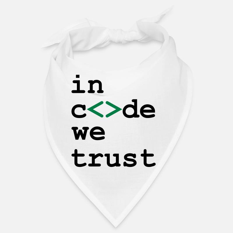 [ In code we trust ] - Bandana - white