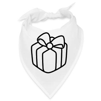 Geschenk - Bandana - Weiß - Vorne