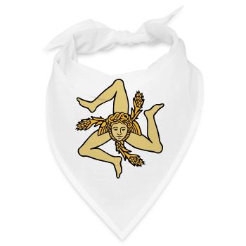 Sizilien Trinacria sizilianische Flagge Sicilia - Bandana - Weiß - Vorne
