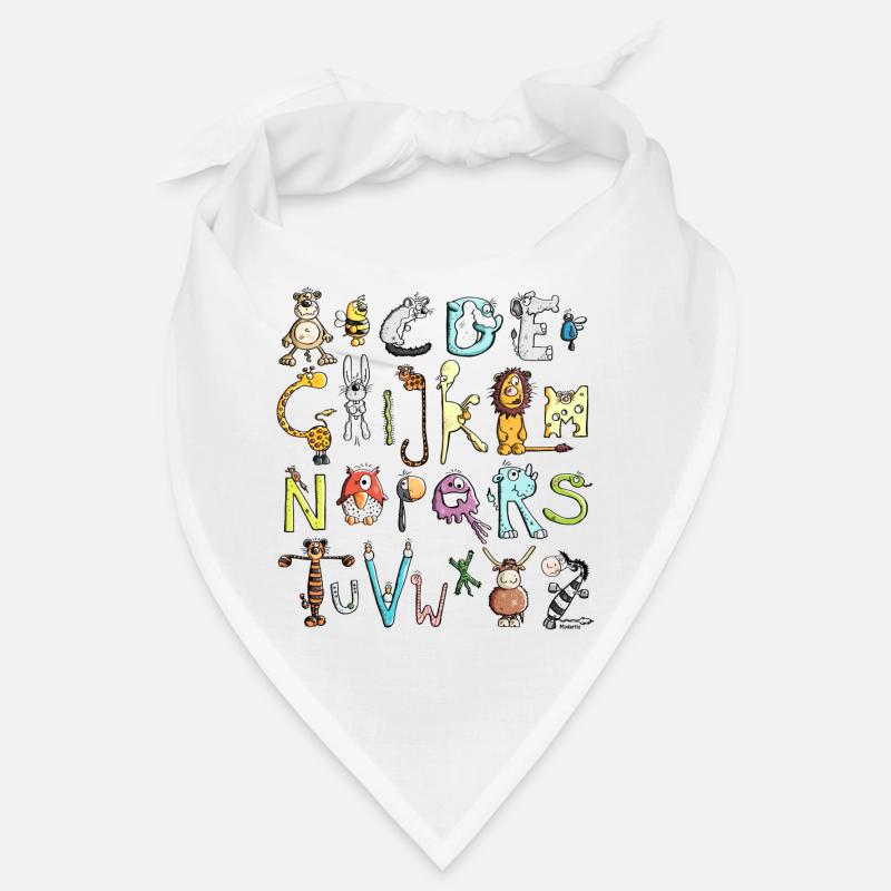 Buntes Tier Alphabet - ABC Bandana