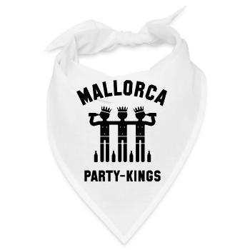Mallorca Party-Kings (Partyurlaub) - Bandana - Weiß - Vorne