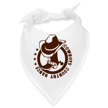 cowboys country dance cowboys landler - Bandana - Weiß - Vorne