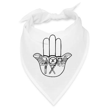Marokko - Marokko Amazigh Hamsa Hand - Bandana - Weiß - Vorne