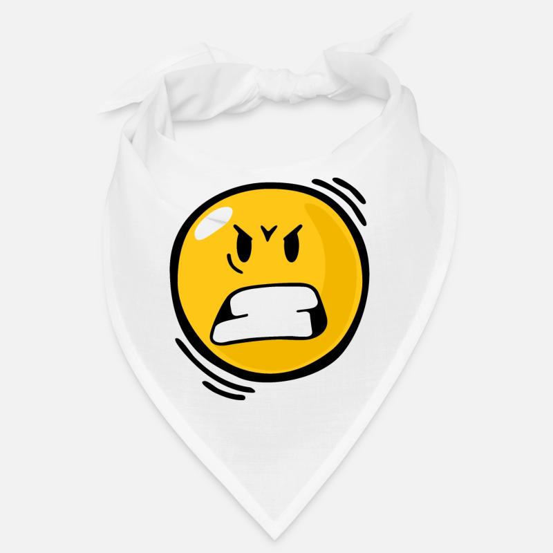 Smiley Anger - Bandana - Weiß