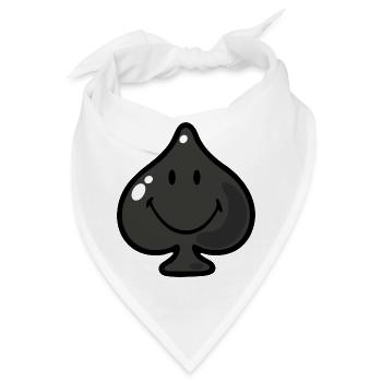 Smiley Spades Black - Bandana - Weiß - Vorne