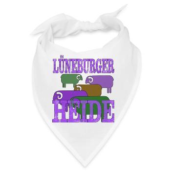 Lüneburger Heide Motiv - Bandana - Weiß - Vorne
