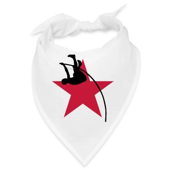 Stabhochsprung Stabhochsprunger Sport Sportler - Bandana - Weiß - Vorne