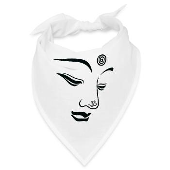 Buddha Buddha Om - Bandana - Weiß - Vorne