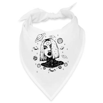 Space Dark Girl - Bandana - Weiß - Vorne