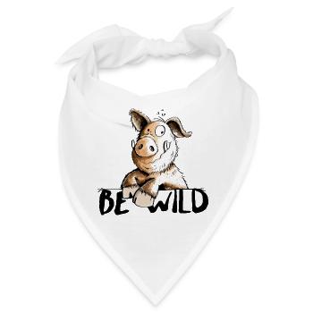 Be Wild Eber - Schwein - Keiler - Bandana - Weiß - Vorne