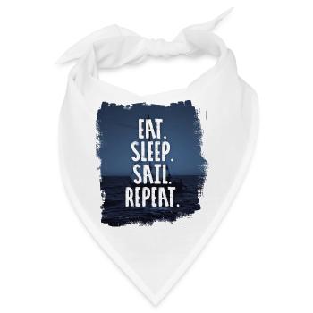 EAT. SLEEP. SAIL. REPEAT - Bandana - Weiß - Vorne