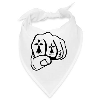 Faust schließen hermine symbol breton - Bandana - Weiß - Vorne