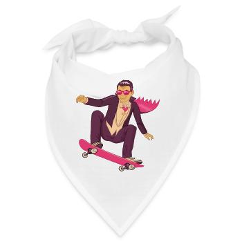 Skater Skating - Bandana - Weiß - Vorne
