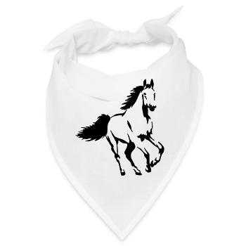 Pferd Tier Hengst Stute Fohlen - Bandana - Weiß - Vorne