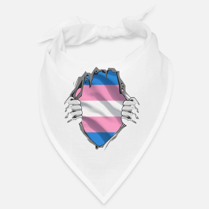 Trans drapeau sur la poitrine cadeau Pride Bandana