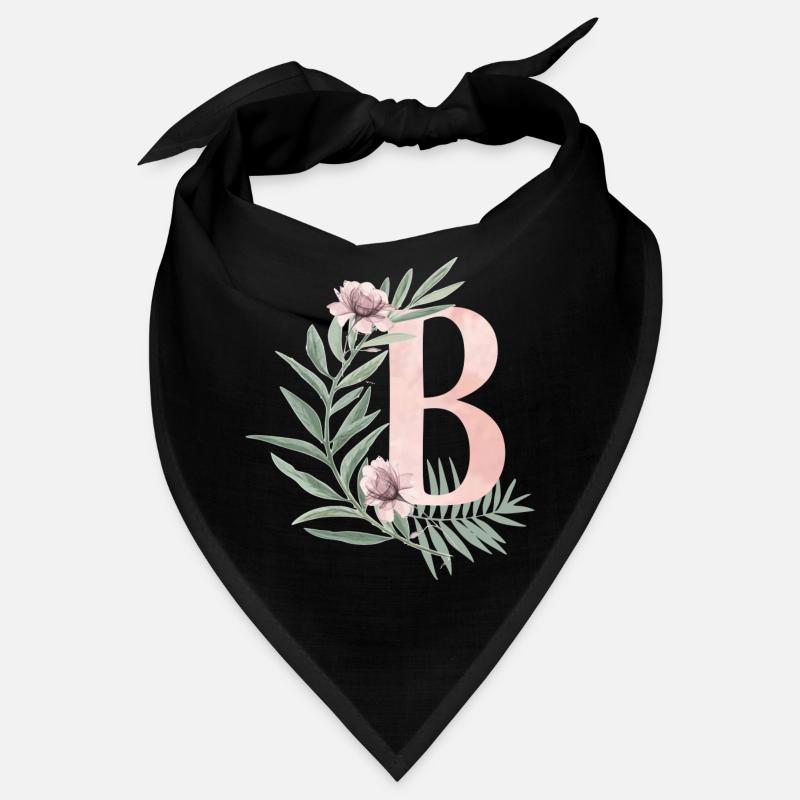 Lettre B avec des fleurs Bandana