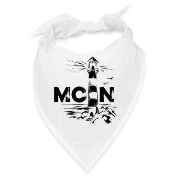 moin ostsee leuchtturm lighthouse symbol Nordsee - Bandana - Weiß - Vorne