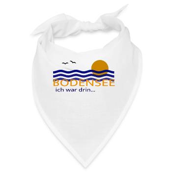 Bodensee ich war drin Souvenir Idee - Bandana - Weiß - Vorne