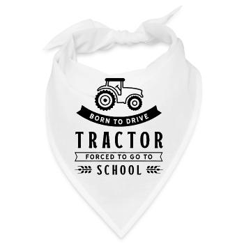 Geboren Um Traktor Zu Fahren Traktorfahrer - Bandana - Weiß - Vorne