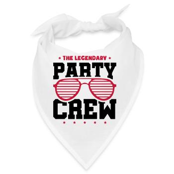 Party Crew - Bandana - Weiß - Vorne