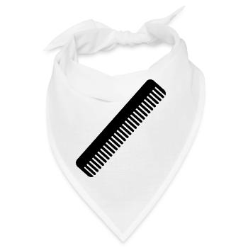 Kamm für Friseur - Bandana - Weiß - Vorne