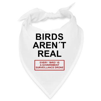 Birds Aren't Real - Bandana - Weiß - Vorne