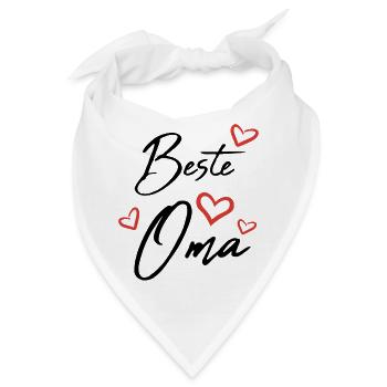 Beste Oma - Bandana - Weiß - Vorne