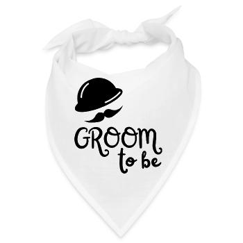 Groom to be - Junggesellenabschied - Bandana - Weiß - Vorne